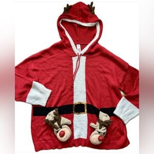 🌻3/$18 Christmas Sweater With Attached Reindeer Mittens